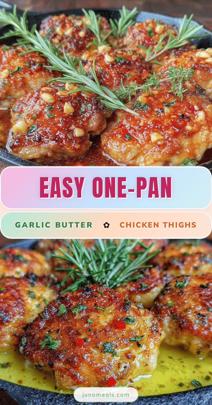 one-pan garlic butter chicken thighs recipe