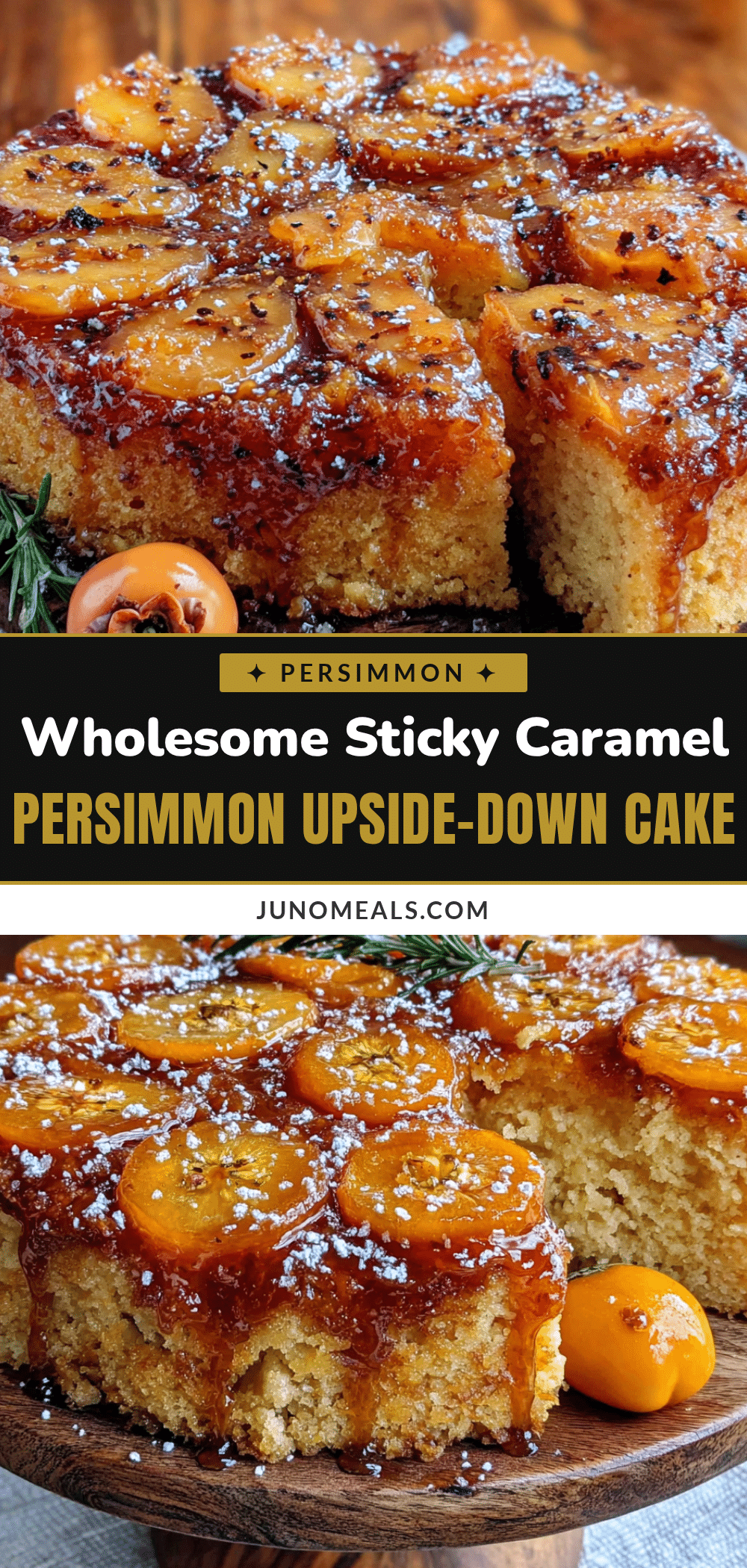 persimmon upside-down cake recipe