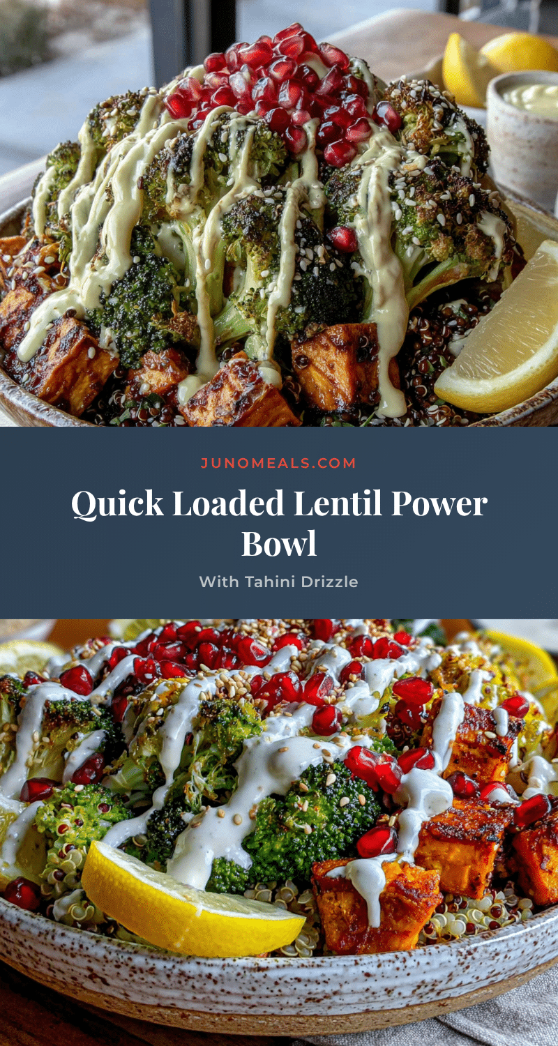 quick loaded lentil power bowl recipe