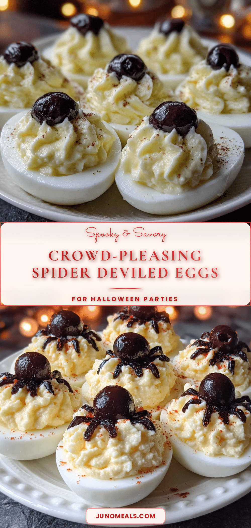 spider deviled eggs recipe