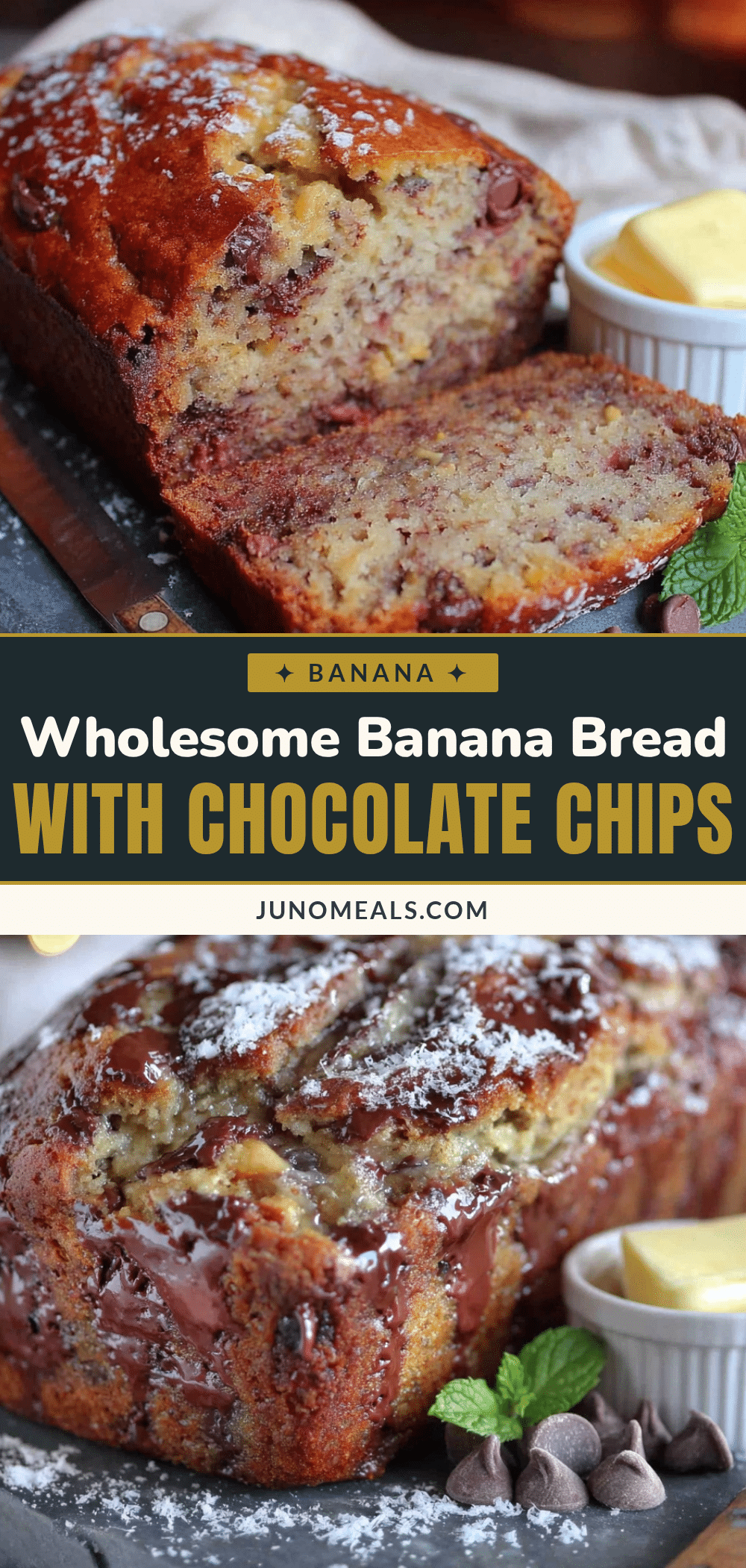 wholesome banana bread with chocolate chips recipe
