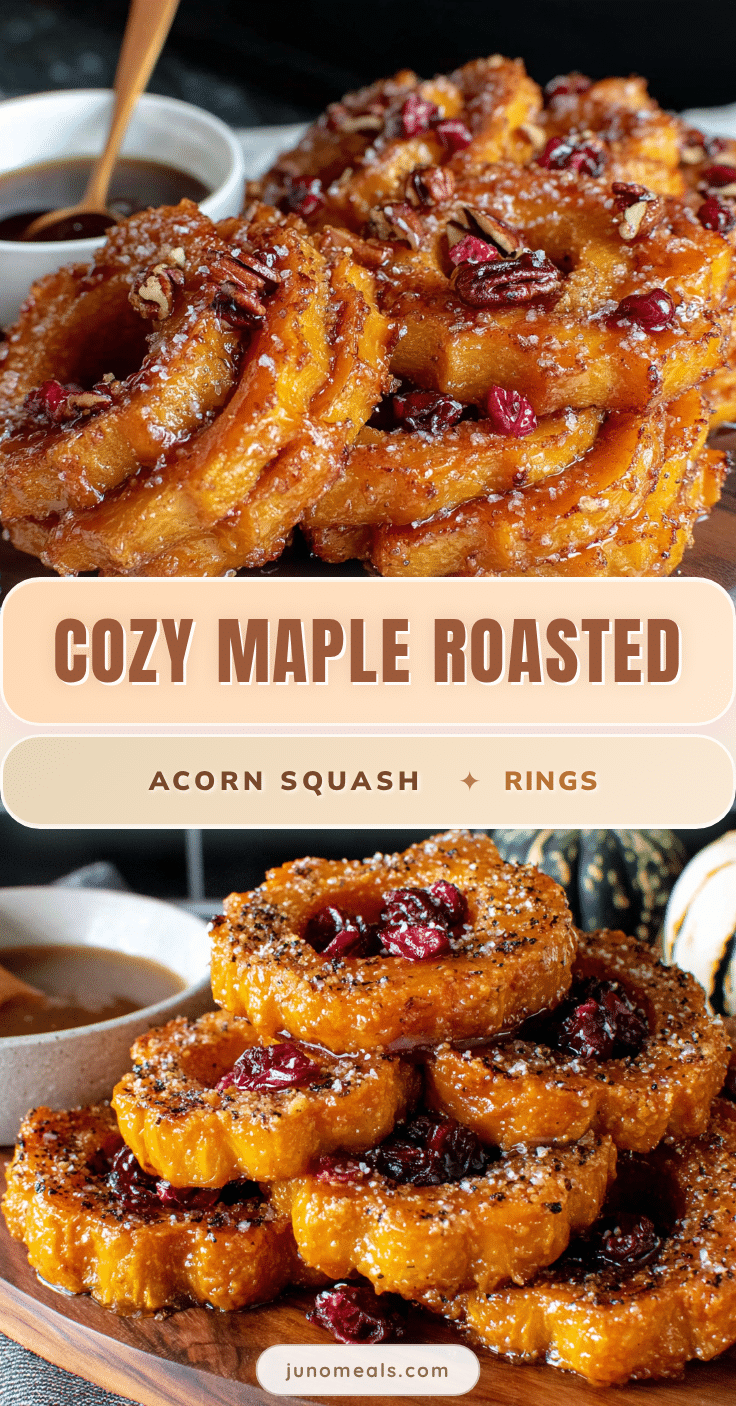 cozy maple roasted acorn squash rings recipe