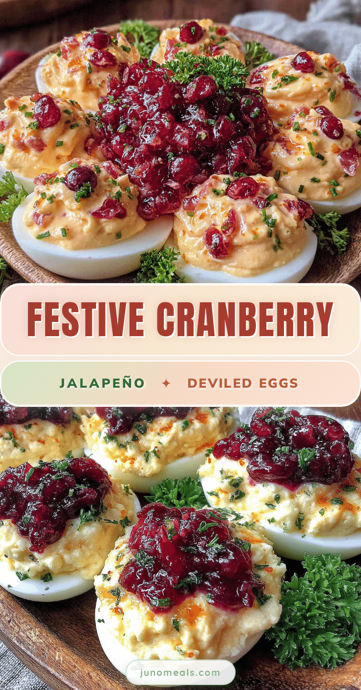 cranberry jalapeño deviled eggs recipe
