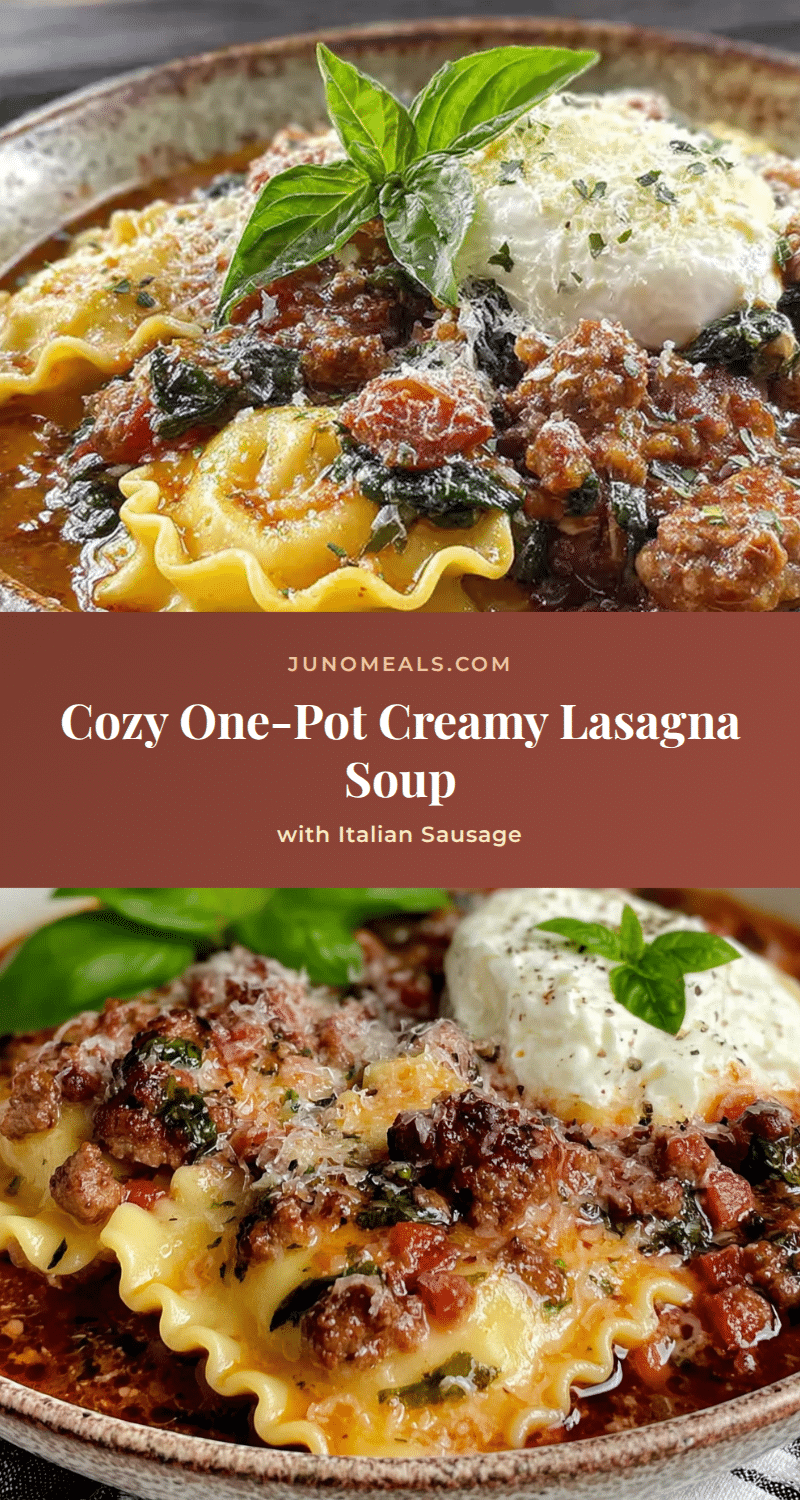 creamy lasagna soup with italian sausage recipe