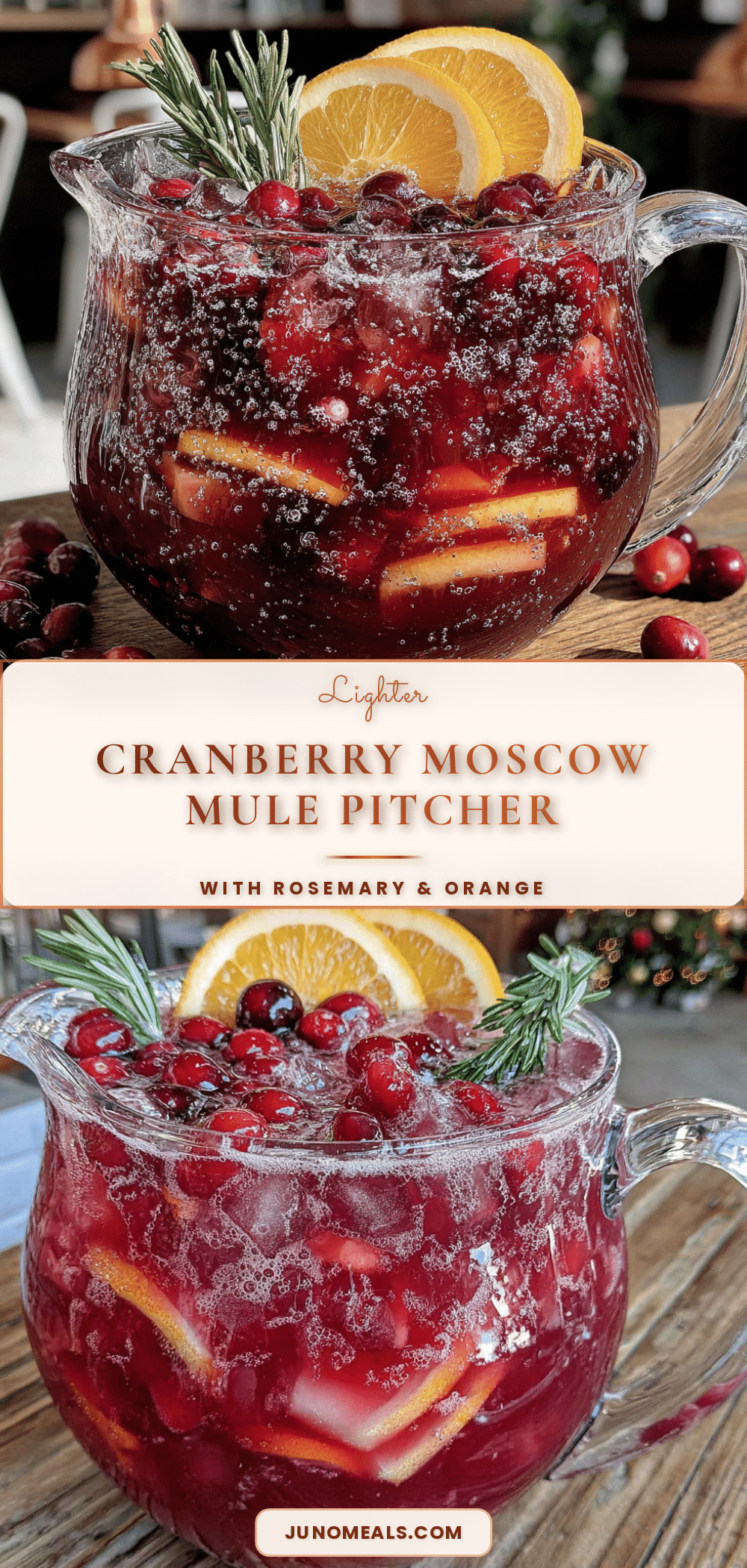 lighter cranberry moscow mule pitcher recipe