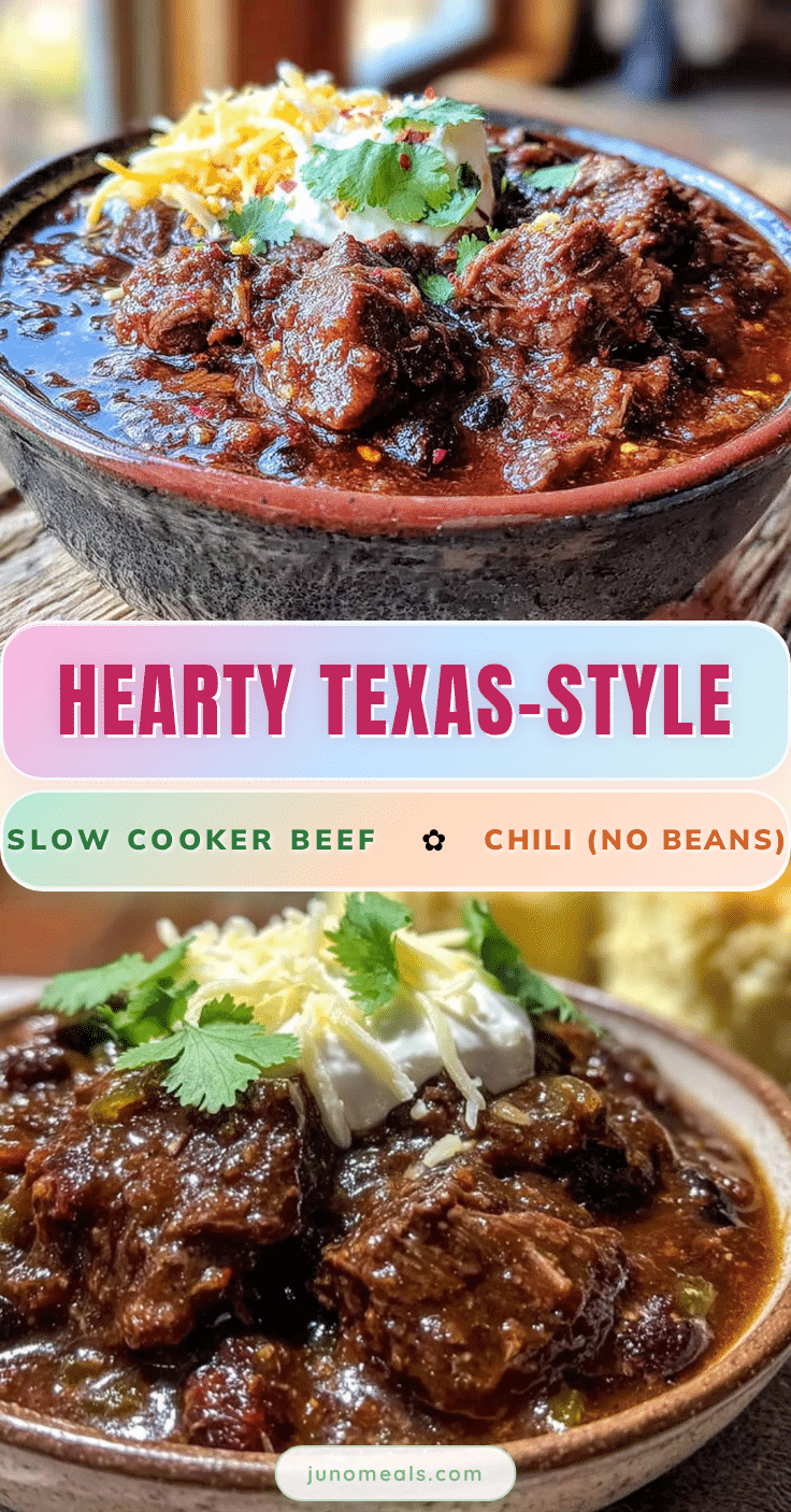 Texas-style slow cooker beef chili recipe